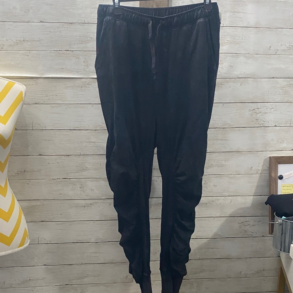 Free People‎ Movement Premium Black Acid Wash Joggers with Pockets
